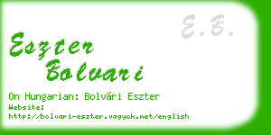 eszter bolvari business card