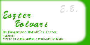 eszter bolvari business card